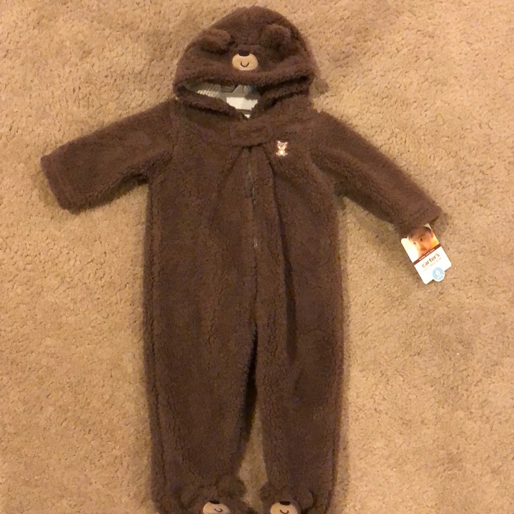Hooded fleece one piece